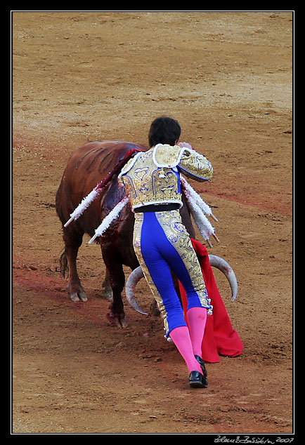 Sevilla - Sebasti�n Castella performing <i>estocada</i>