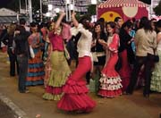 Sevilla - dancing ladies on <i>Feria de Abril</i>