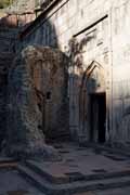 Armenia - Geghard - gavit entrance and a chapel in the rock