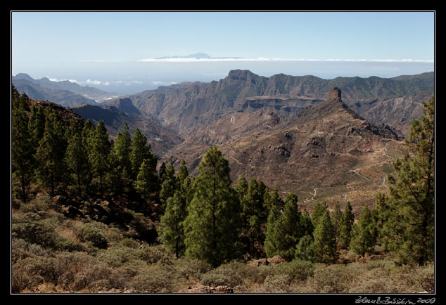 Gran Canaria - Roque Bentayga (and Pico de Teide on the horizon)