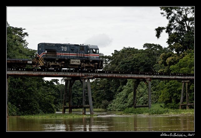 Costa Rica - Tortuguero canal - railroad bridge