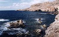 southern coast at Ghar Lapsi, Malta