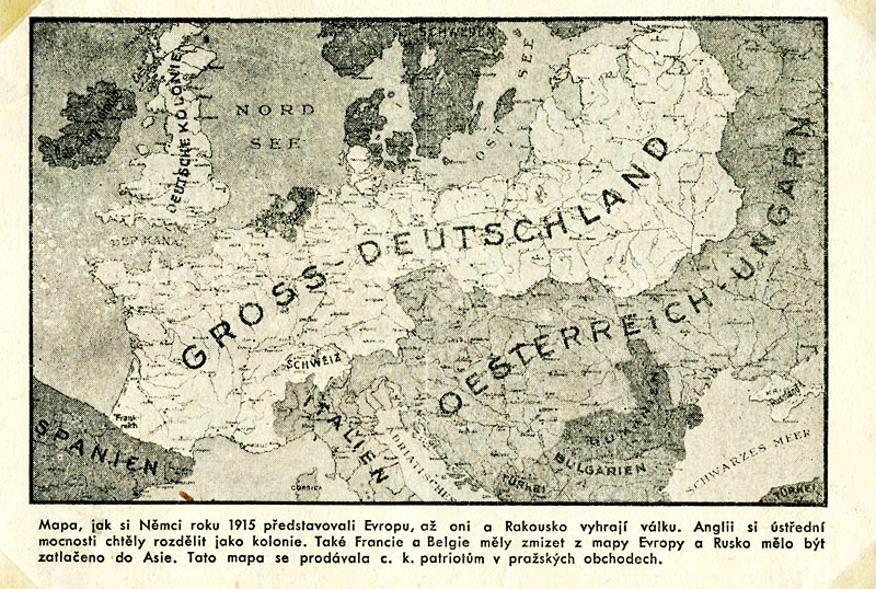 S legie v Rusku - povlen Evropa podle Nmc 1915
